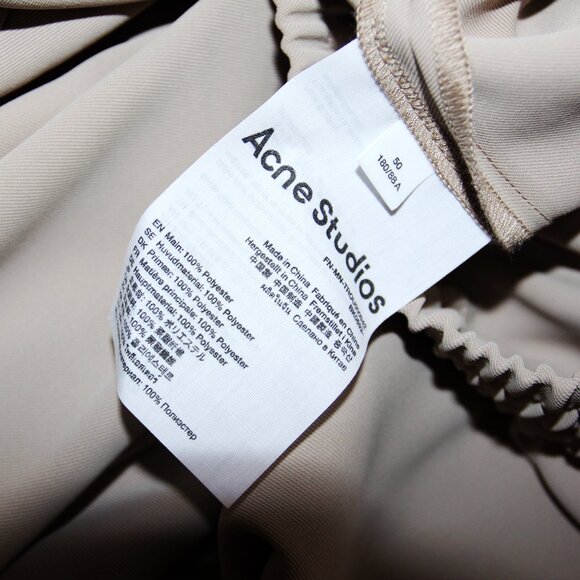 BNWT SS24 ACNE STUDIOS ULTRA WIDE LEG FLOWY PANTS 50 - Picture 9 of 9